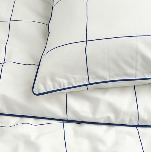 BREDVECKLARE
Paplanhuzat+párnahuzat, fehér kék/kockás, 140x200/70x90 cm