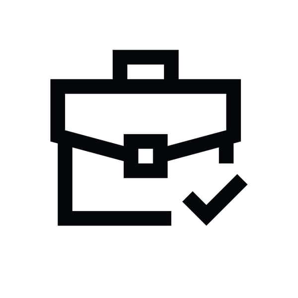 briefcase with checkmark