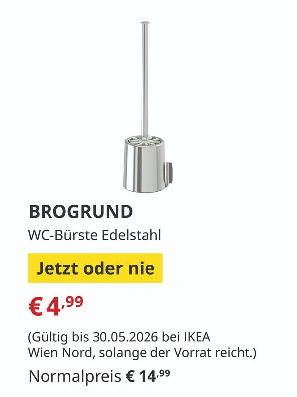 BROGRUND
Wc-Bürste Edelstahl
€4,99 statt €14,99