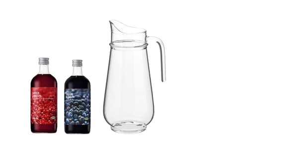 Brusinkový sirup, Borůvkový sirup, džbán