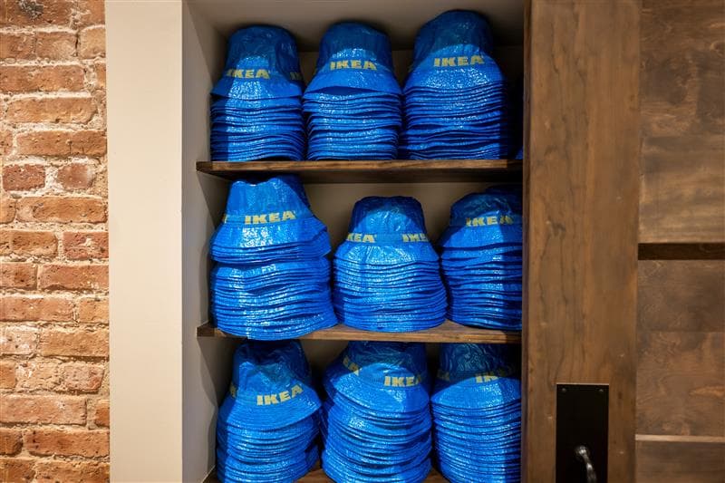 bucket hats on shelf