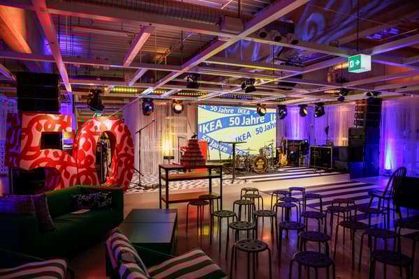 Bühnenbild der IKEA Jubiläumsfeier in München