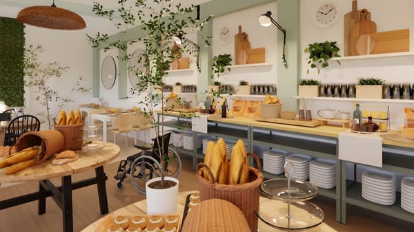 Bufet de dolços, pans i rebosteria​