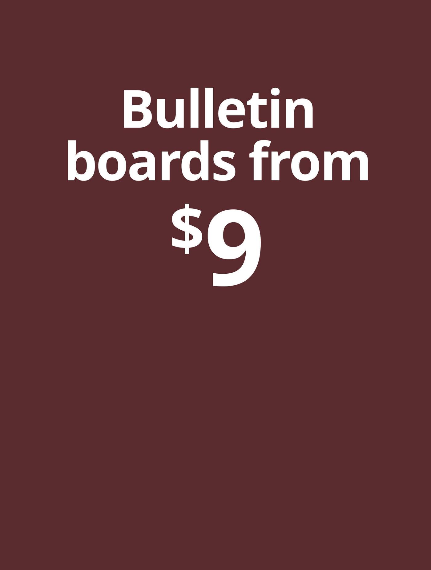 Bulletin boards from