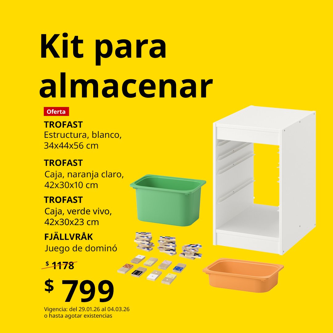 Bundle offer, kit con productos para almacenamiento y de juego.