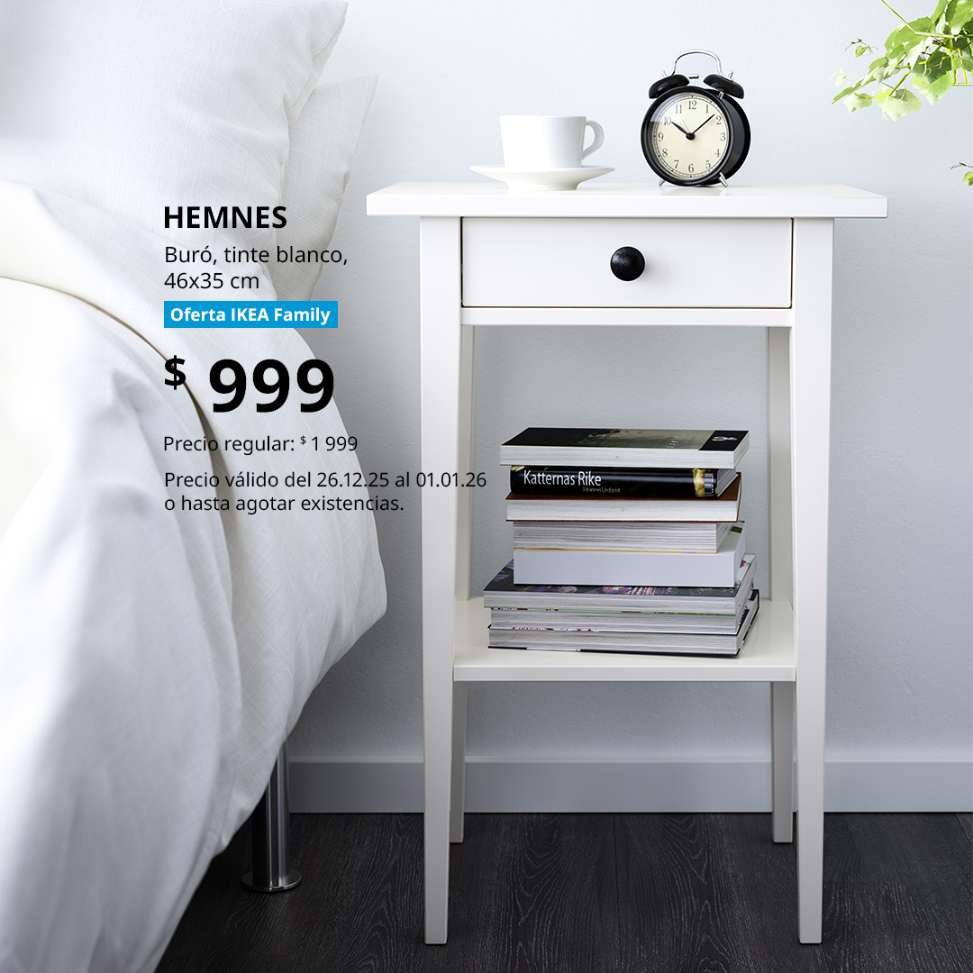 Buró de madera blanco HEMNES 