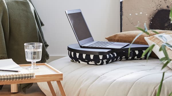 BYLLAN Laptop support, Yttered multicolour, white