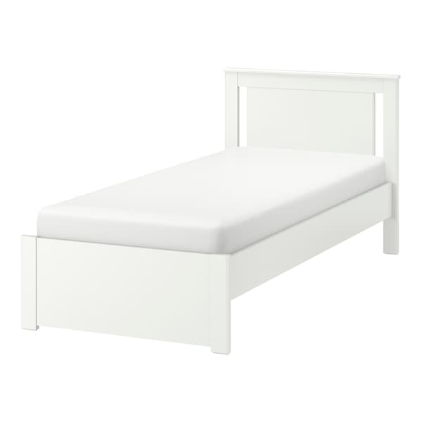 Cadre de lit blanc.