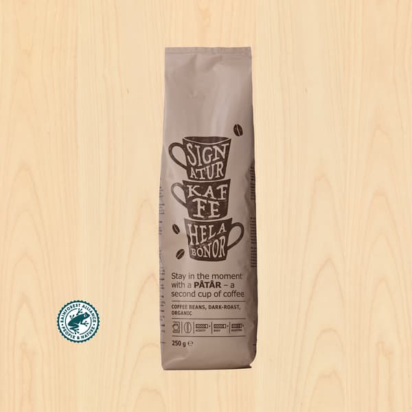 Café en grano, tueste oscuro, 250 g. Orgánico 