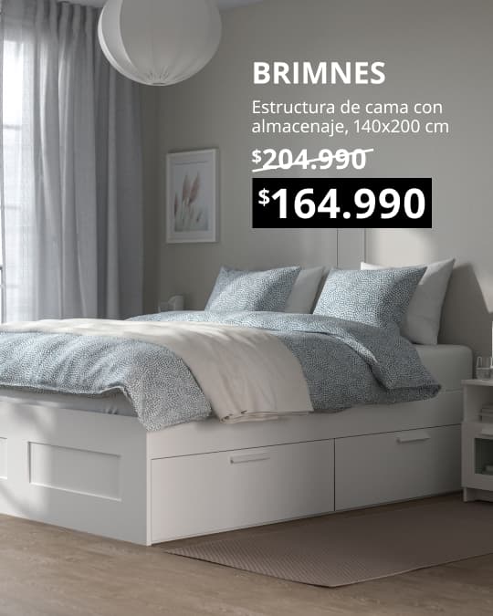 Cama BRIMNES con cajones abajo para organizar