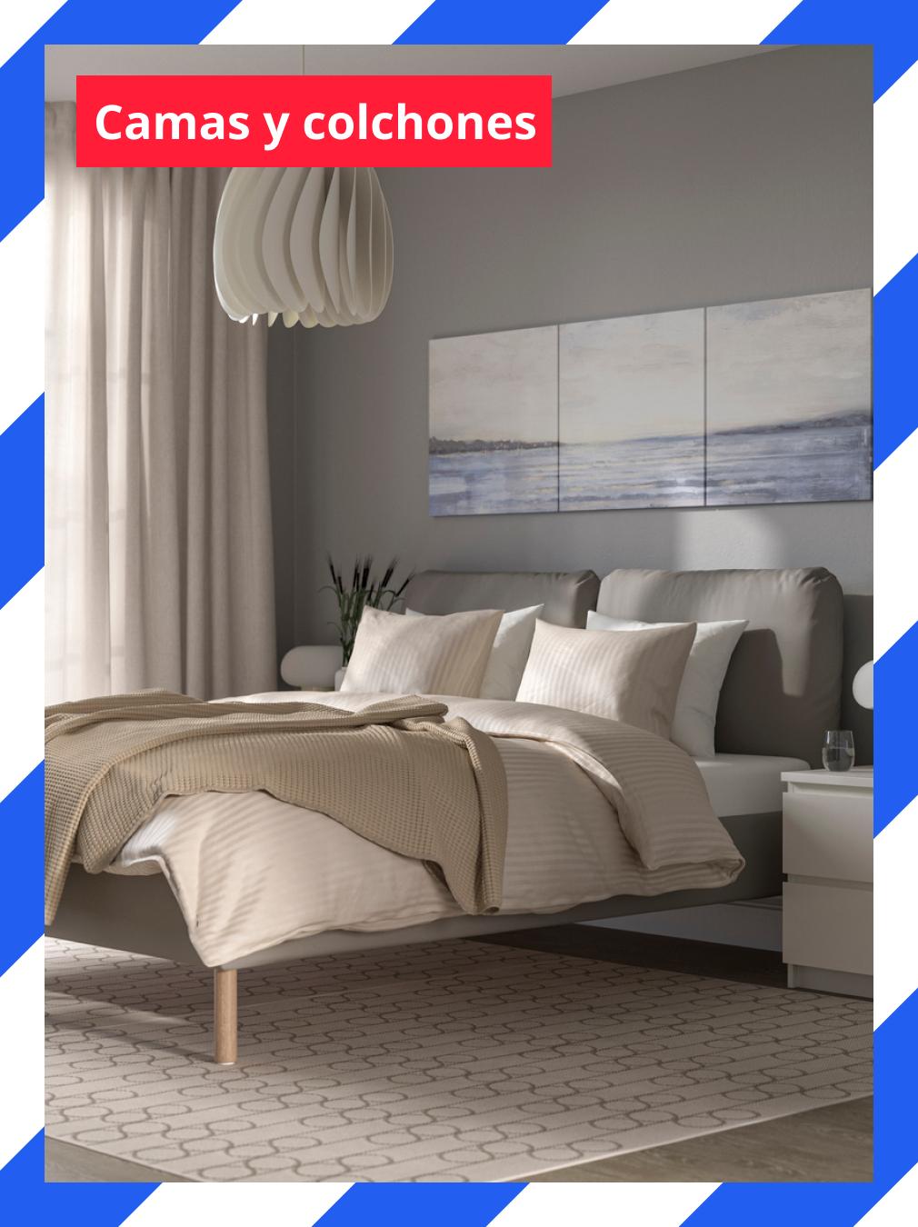 Camas y colchones para distintos tipos de dormitorio, con soluciones de descanso cómodas y durables.