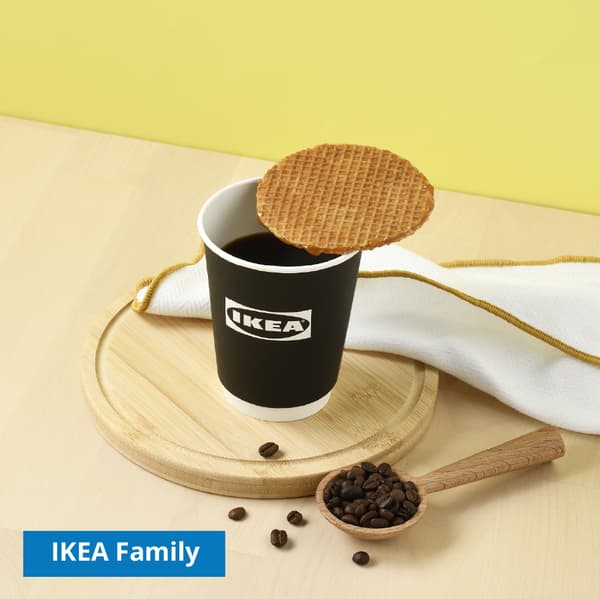 Caramel Stroopwafel & Hot Coffee
IKEA Family price: 89 THB
Normal price: 99 THB
