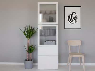 Ce rangement haut est pratique et décoratif ce qui vous permet d'exprimer votre personnalité.