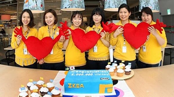 Celebrating 1 million visitors to IKEA Gwangmyeong 