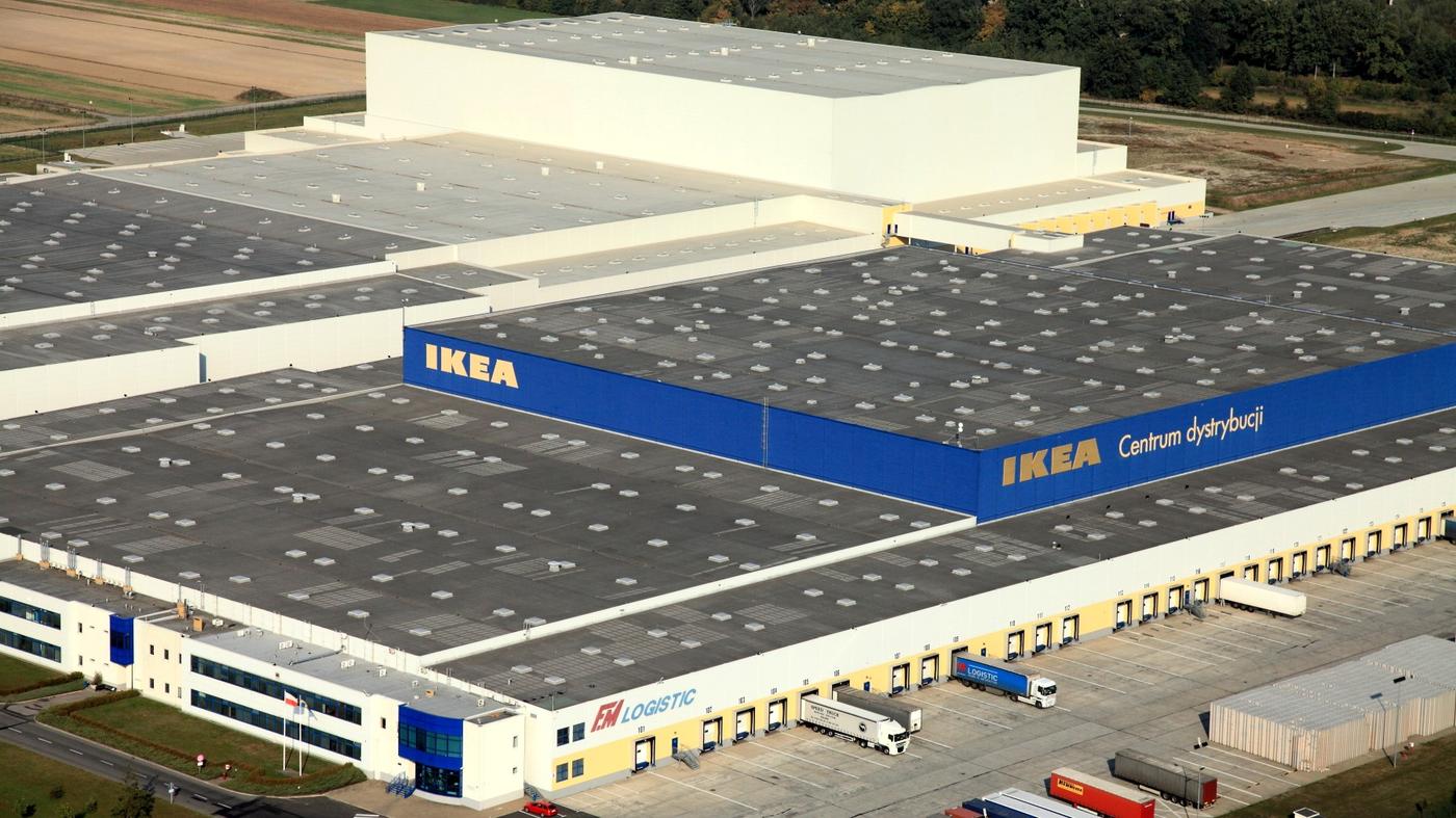 Centrum Dystrybucji IKEA z lotu ptaka.