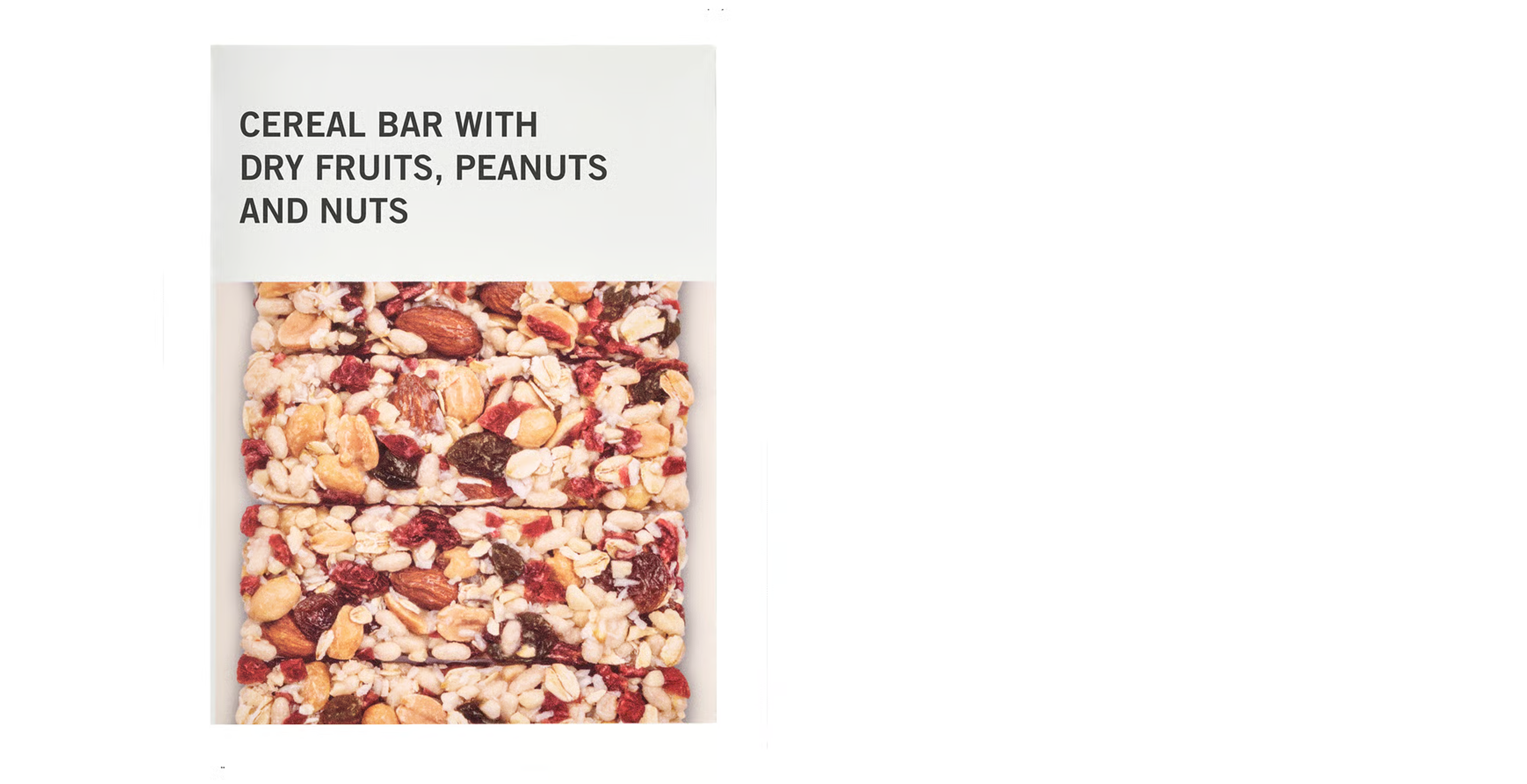Cereální tyčinka, sušené ovoce/ořechy
