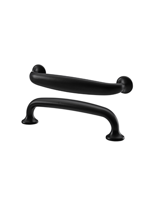Černá kovová úchytka IKEA na kuchyňské skříňky