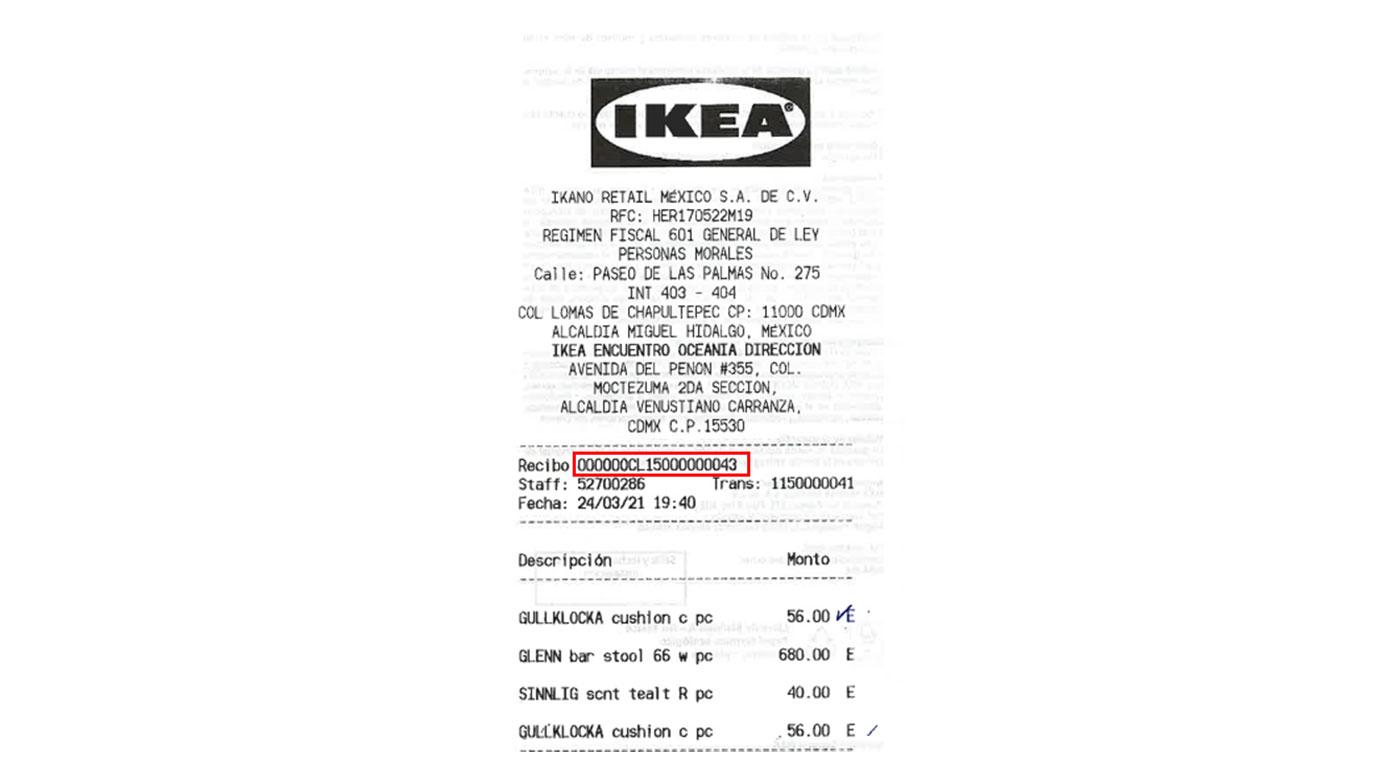 Factura tu compra IKEA México IKEA