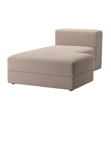 Chaiselongmodul højre med opbevaring