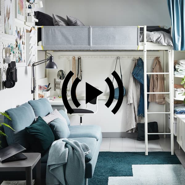 Chambre avec lit en hauteur