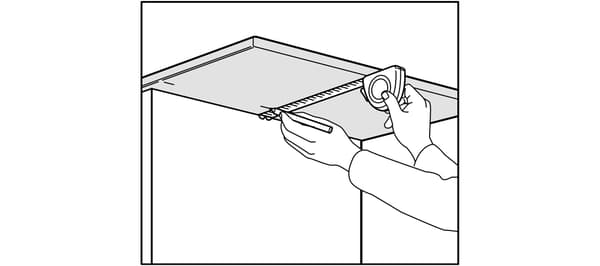 Check the dimensions of the IKEA worktop.