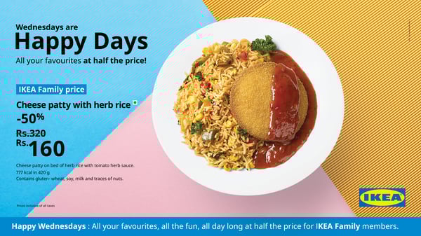 Cheese patty with herb rice