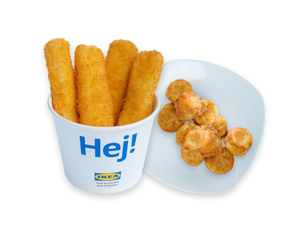 Chicken cheese ball & fish fingers combo
