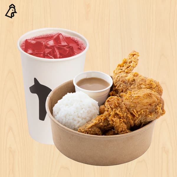 Chicken Combo 2
2pcs Fried chicken with rice and gravy + drink
P185
