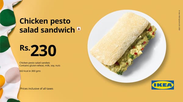 Chicken pesto salad sandwich