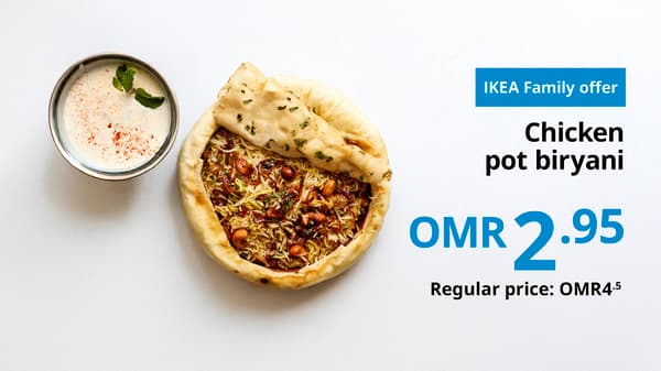 Chicken pot biryani: IKEA Family offer