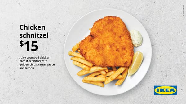 Chicken schnitzel.