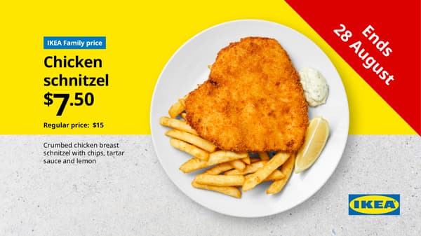 Chicken schnitzel.