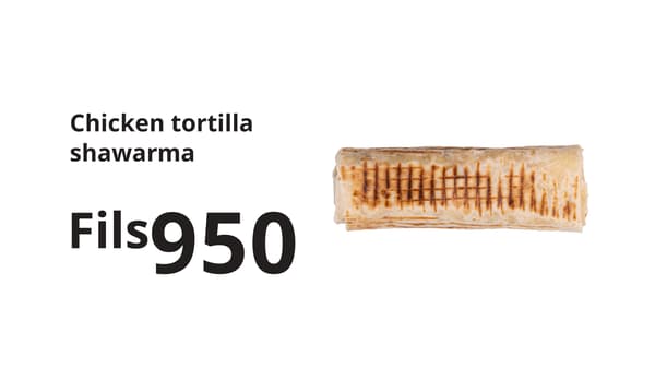  Chicken Tortilla Shawarma