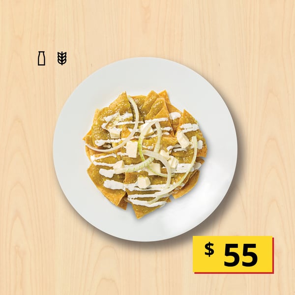 Chilaquiles sencillos grandes

$55