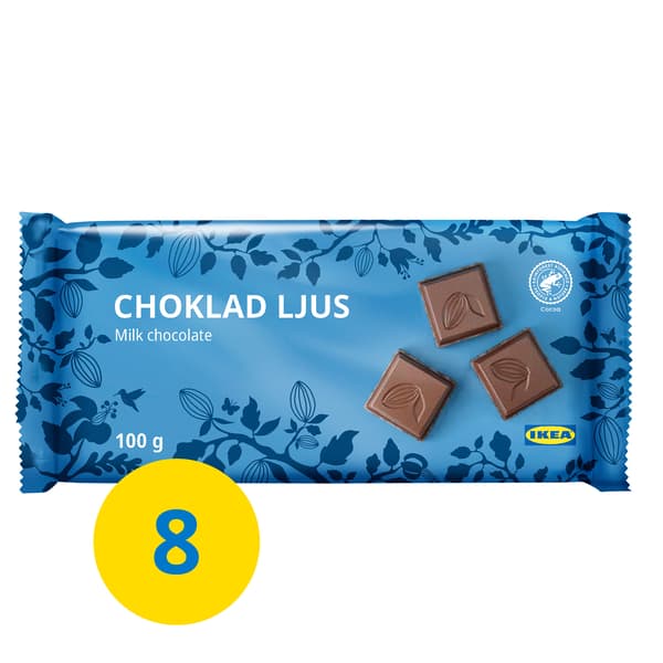 CHOKLAD LJUS táblás tejcsokoládé.
