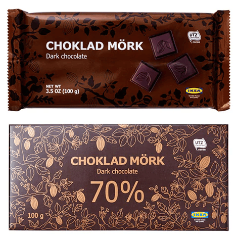 CHOKLAD MÖRK chocoladereep ikea