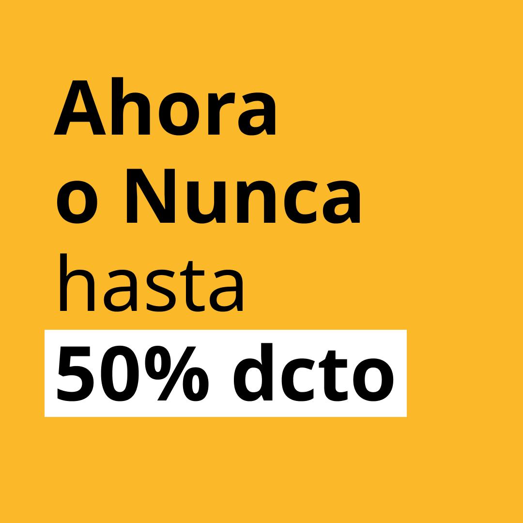 Cientos de productos con hasta un 50% de descuento. ¡Ahora o nunca!