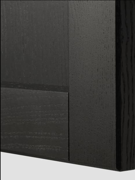 Čierne drevené kuchynské dvierka LERHYTTAN