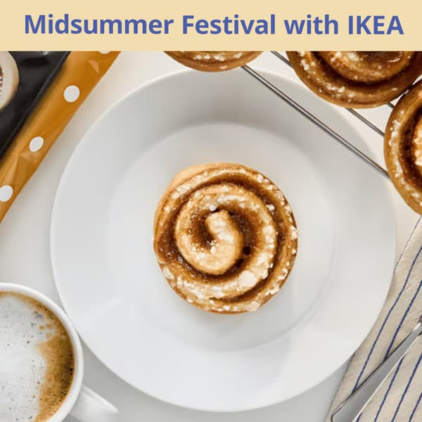 Cinnamon bun on a white plate