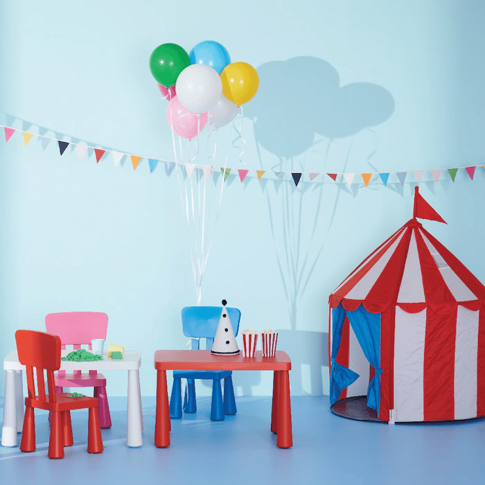 Circus tent and birthday decoration