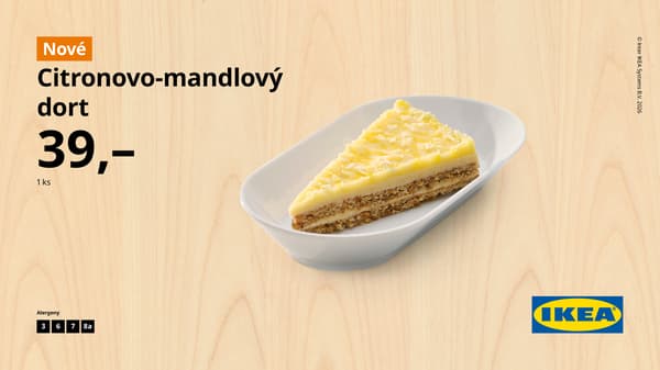 citronovo-mandlový dort