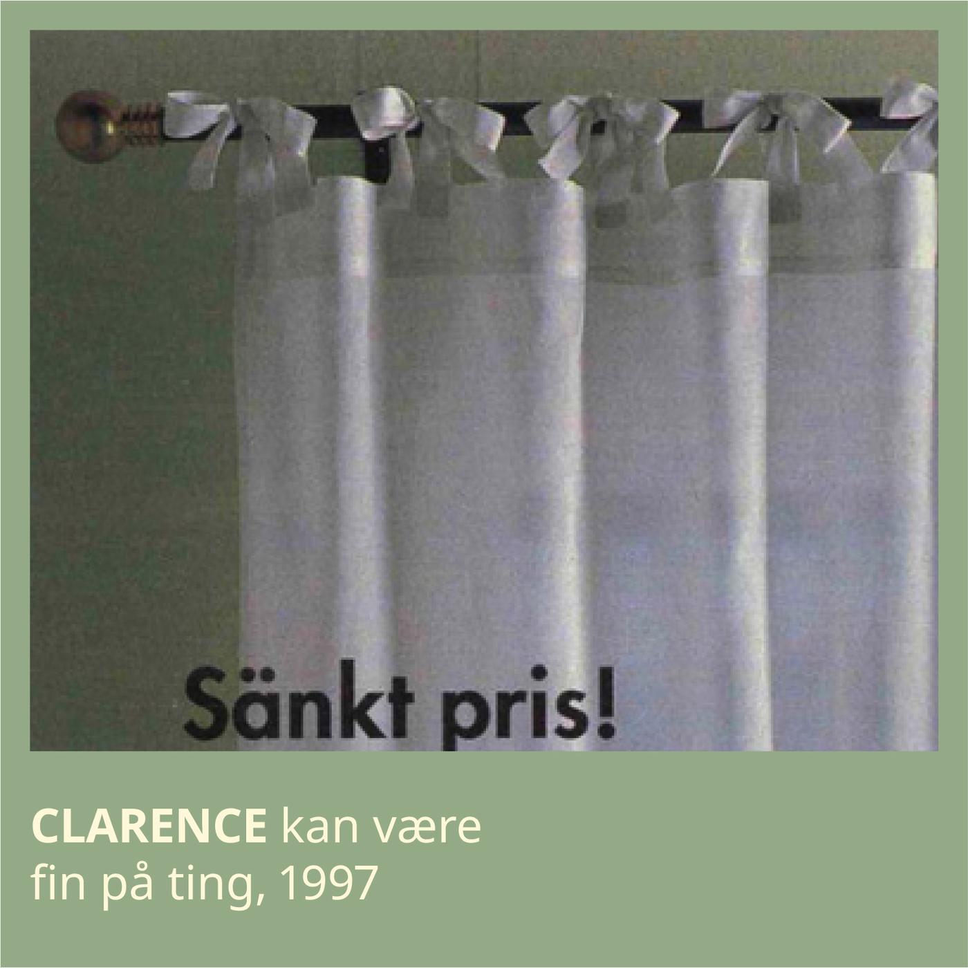 CLARENCE hvite gardiner.