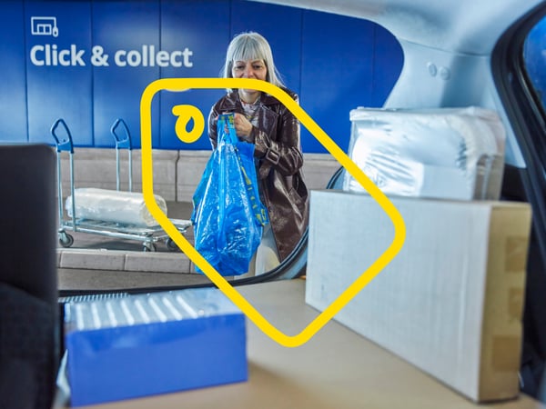 Click&Collect beeld met een promo icoon