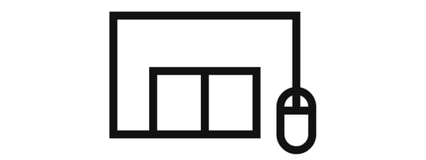Click and collect service icon.