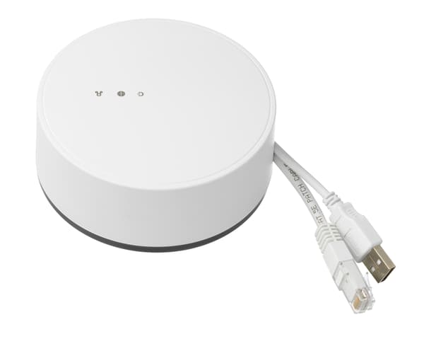 Close-up of the TRÅDFRI gateway device shown against a white background.