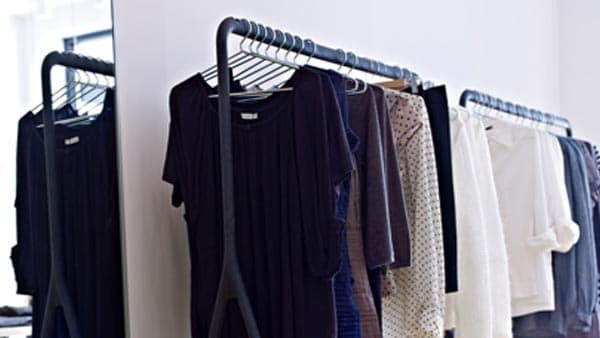 clothes hanging off a TURBO clothes rack