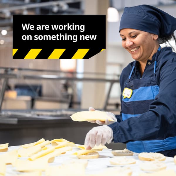 Co-worker preparing food