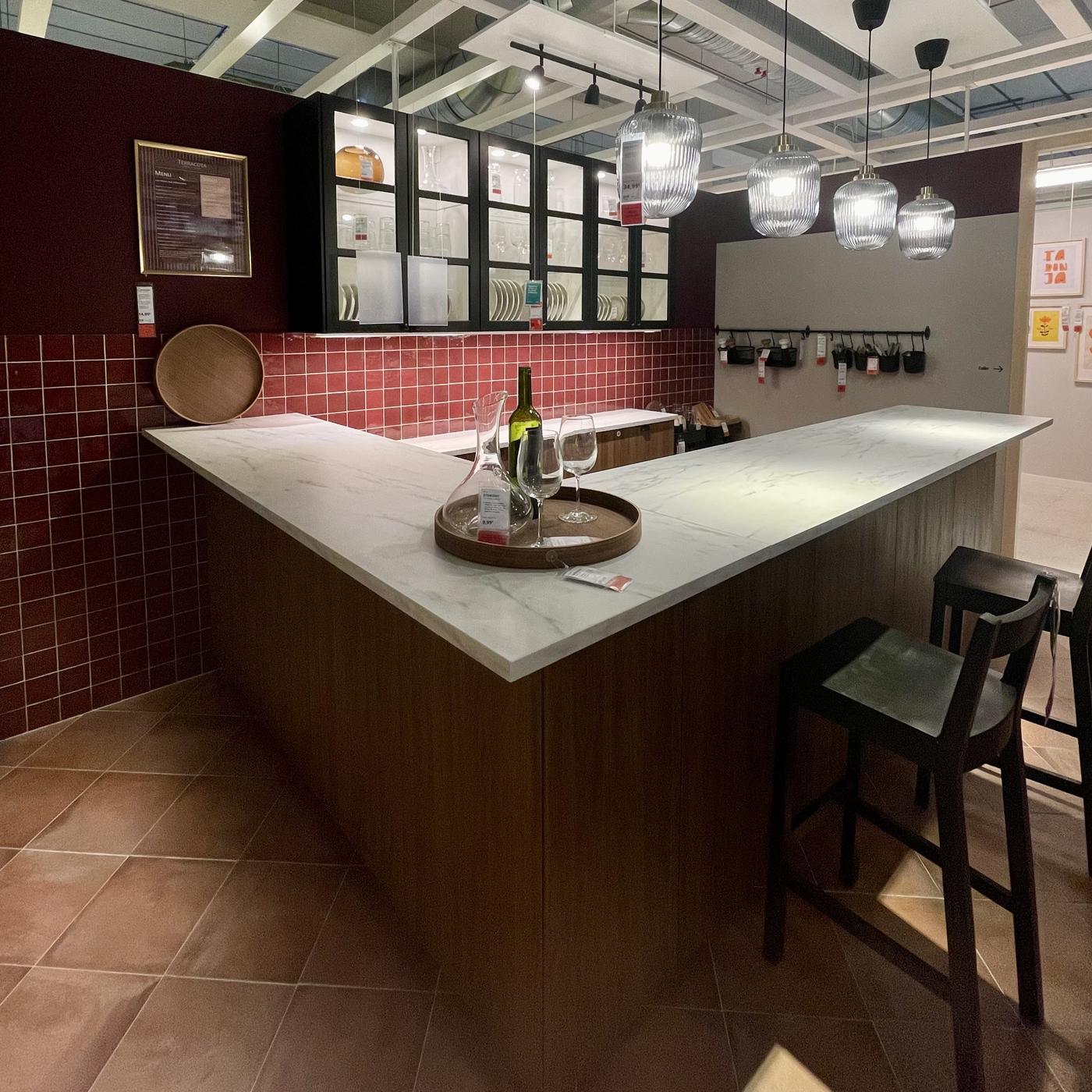 cocina con barra de bar