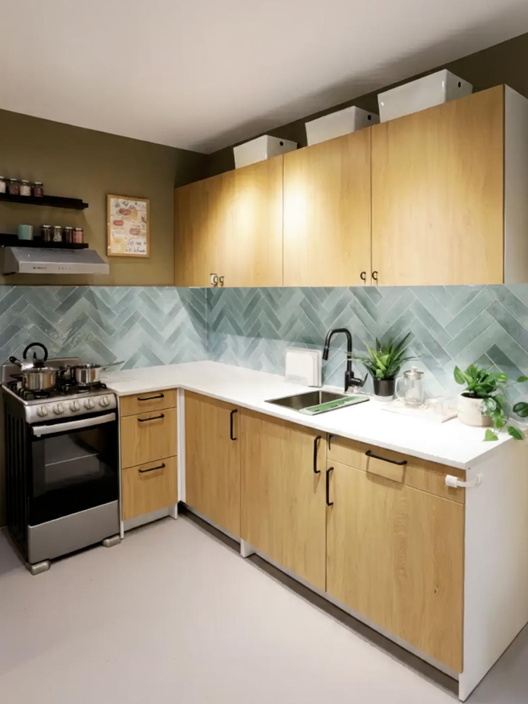 Cocina KNOXHULT a medida esquina con madera