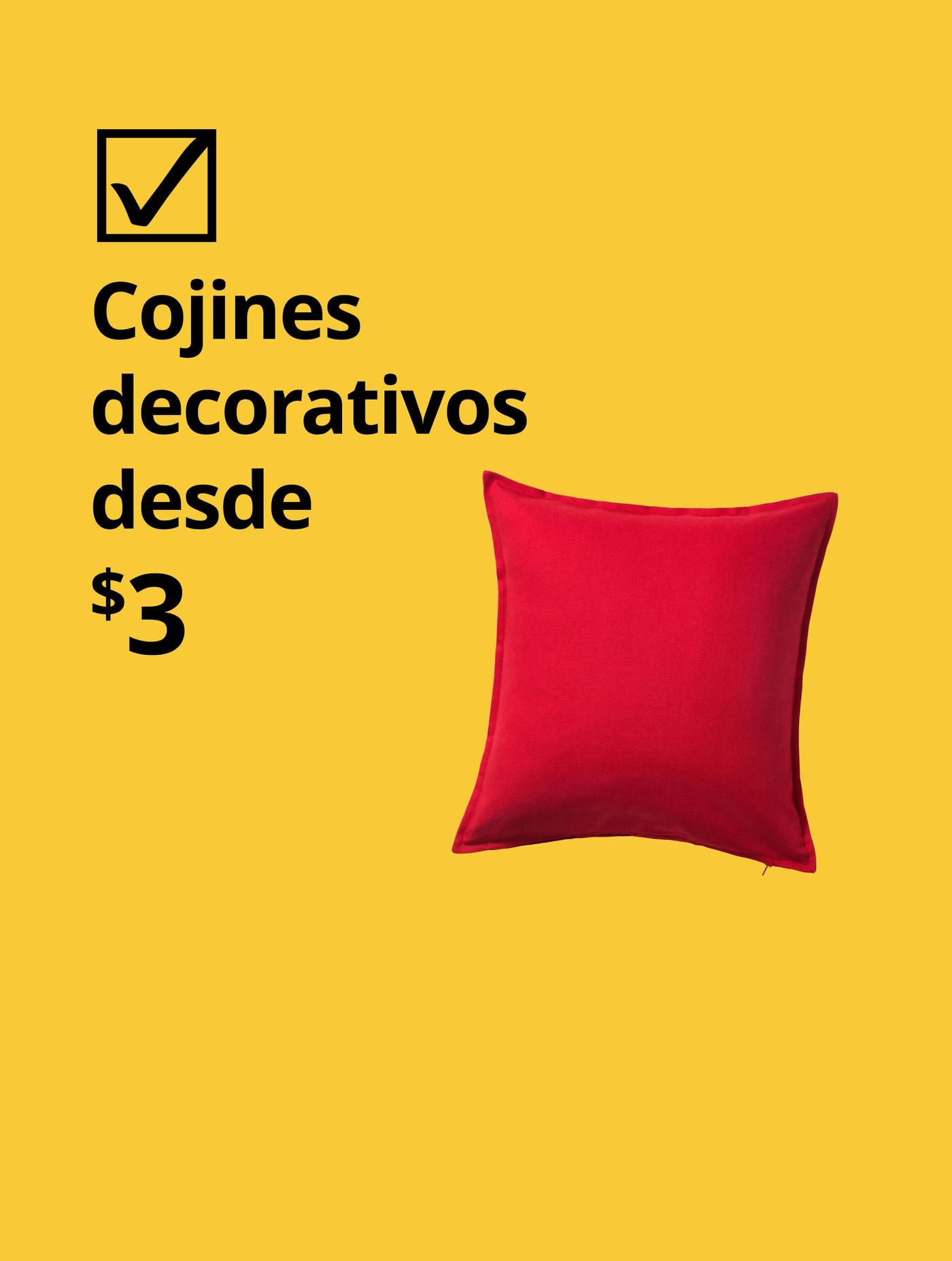 Cojines decorativos desde $3